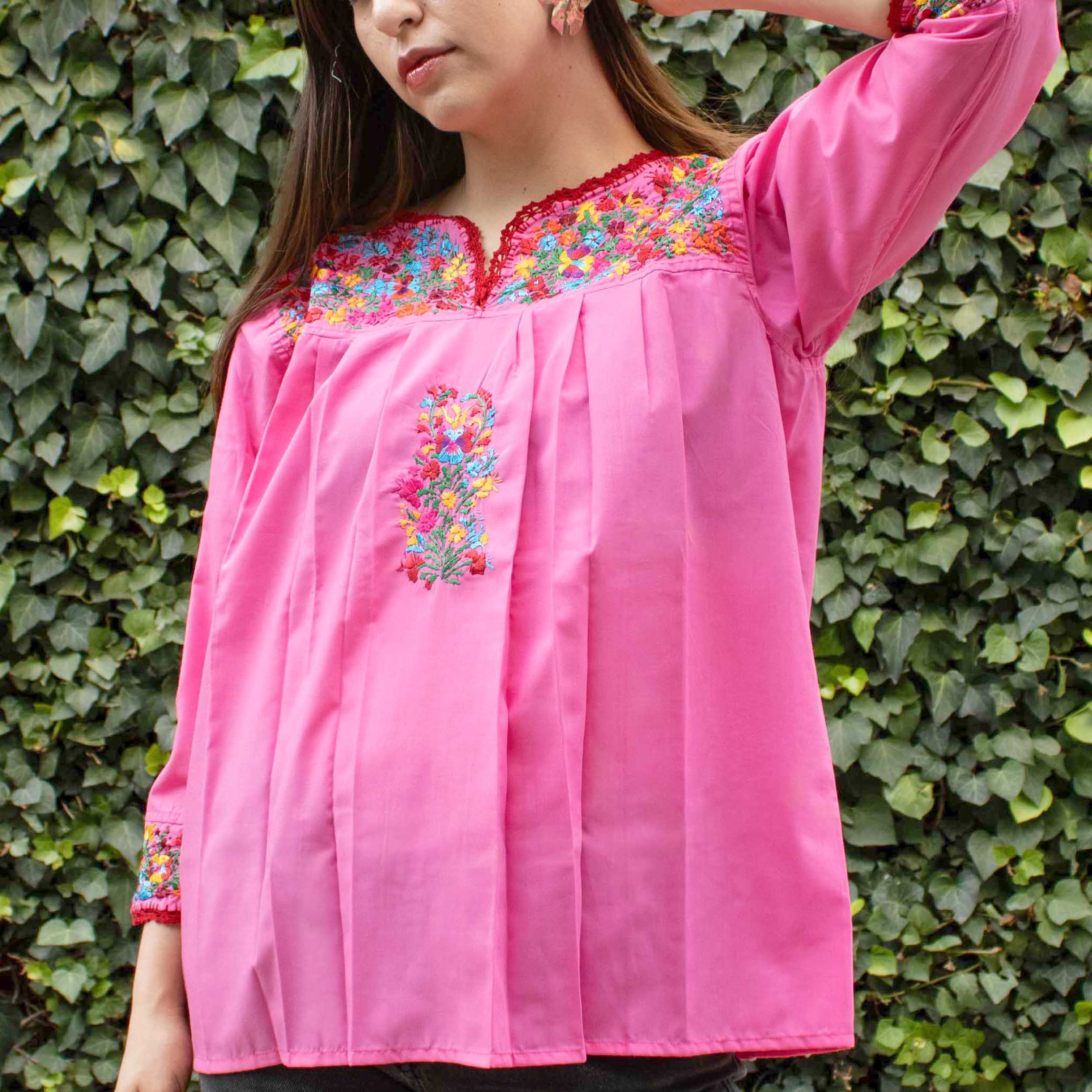 Camila Hand-Embroidered 3/4 Sleeve Blouse - Image 13