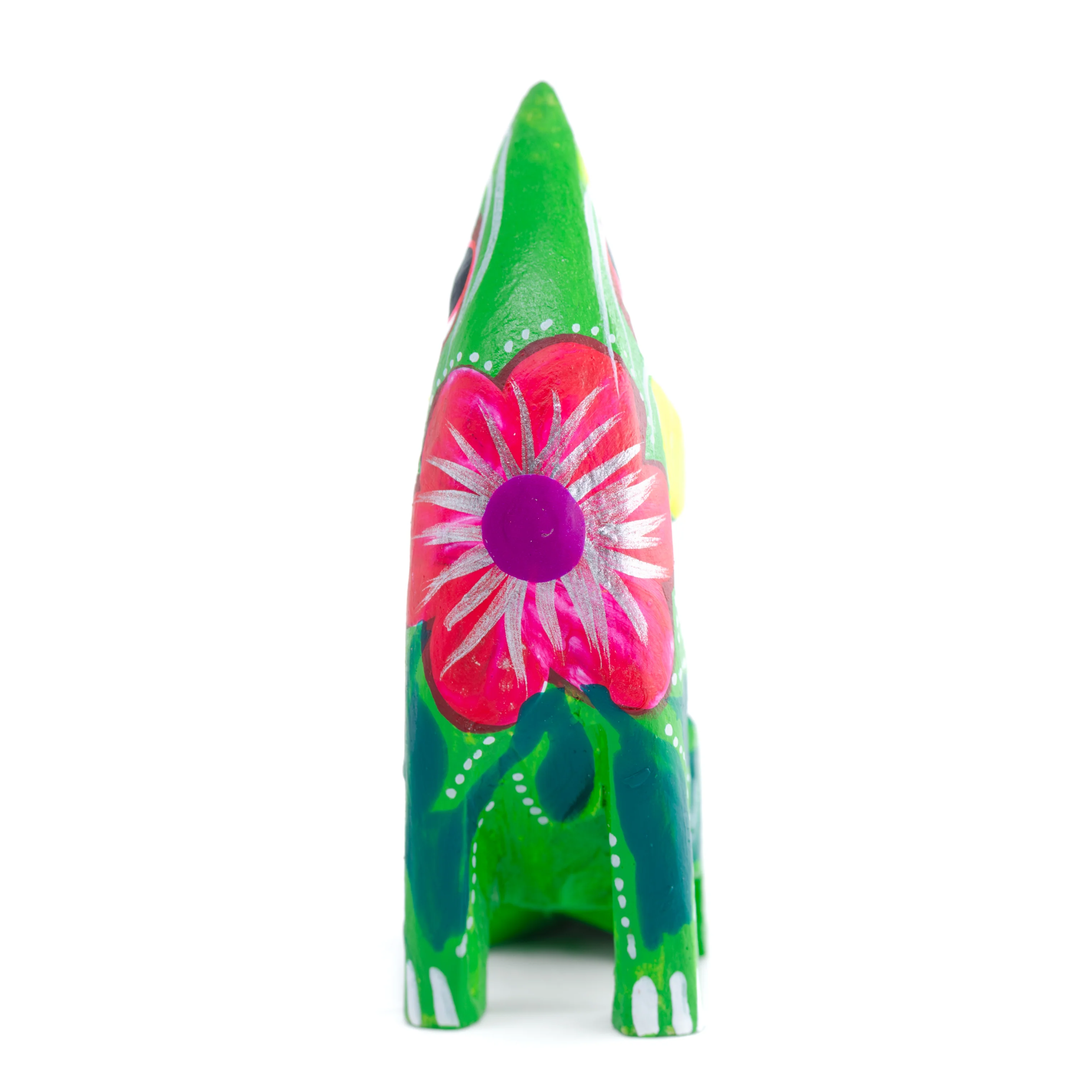 Hand Painted Howling Coyote Wooden Figurine - Image 5