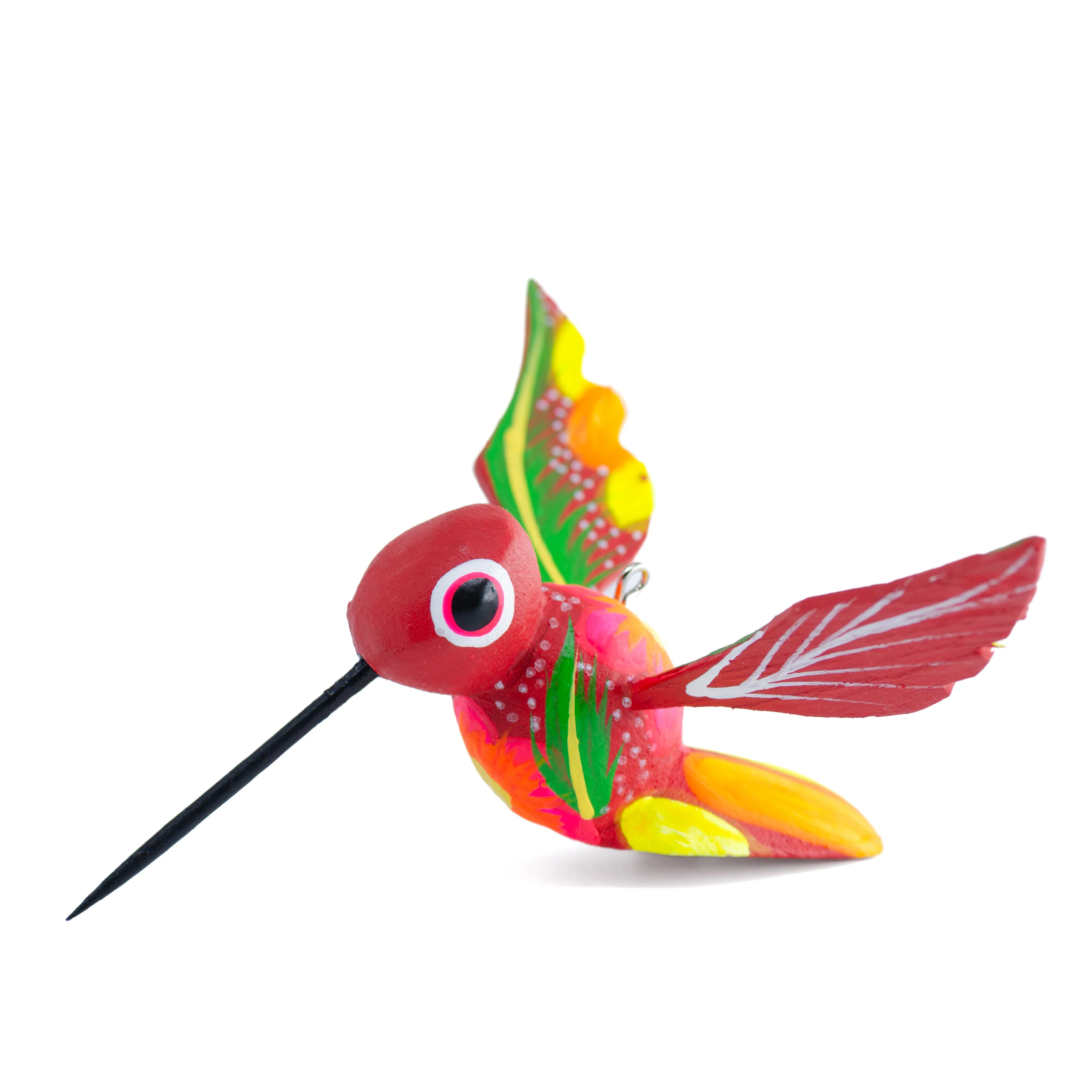 Hand Painted Hummingbird Wooden Figurine - Image 6