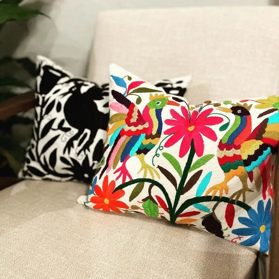 Otomí Hand-Embroidered Pillow Covers - Image 3